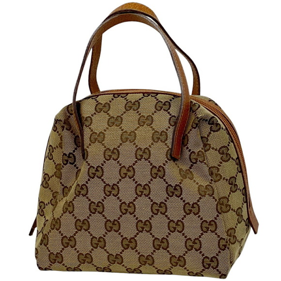 Gucci Handbag Canvas GG Pouch Brown - Picture 1 of 6